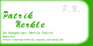 patrik merkle business card